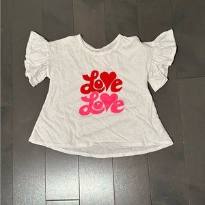 Tucker and Tate love ruffle tshirt 4T